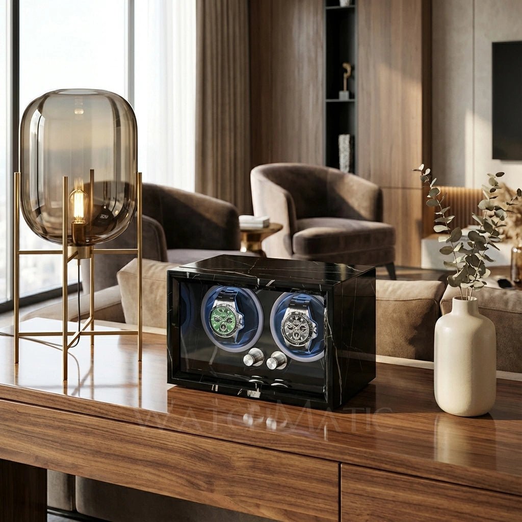 WatchMatic Regis Double Watch Winder RegisBlack-2 Epitopes - WatchMatic