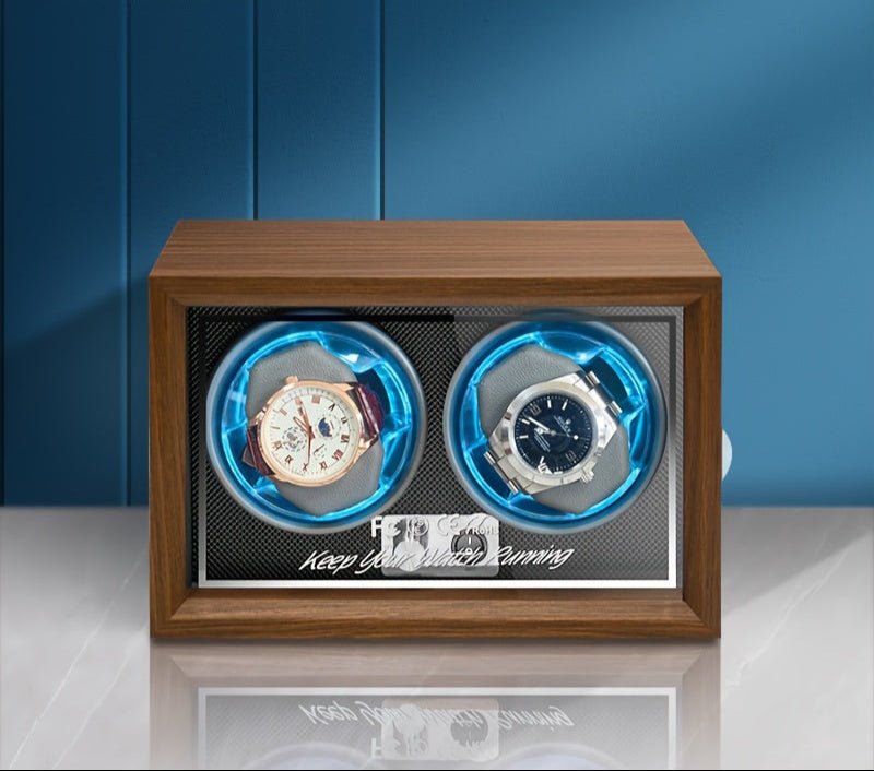 Luno Wooden Double Watch Winder - WatchMatic